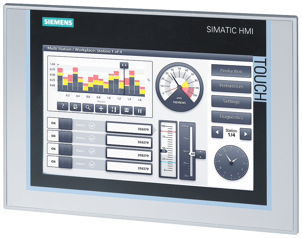 Siemens 6AV2124-0JC01-0AX0 SIMATIC KP900 Comfort HMI